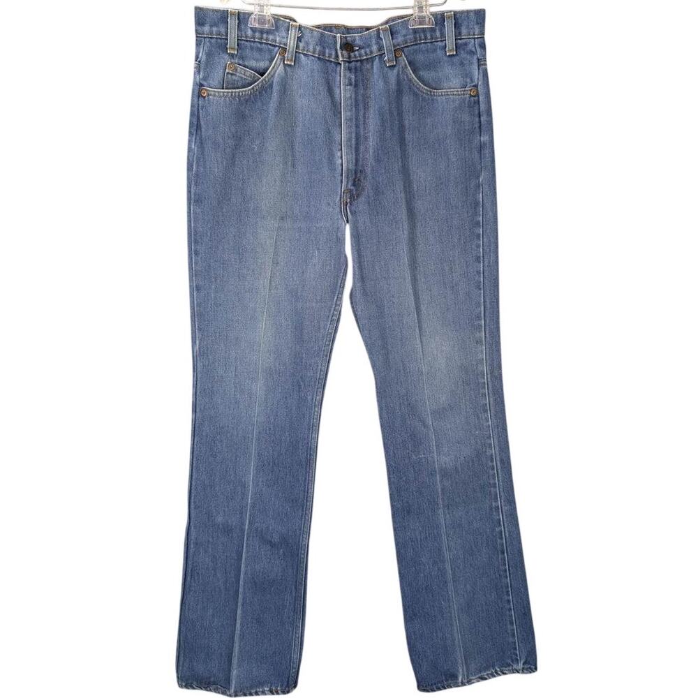 Vintage Levis 517 Jeans Mens 38 x 34 Blue Denim Bootcut Orange Tab 1980s USA